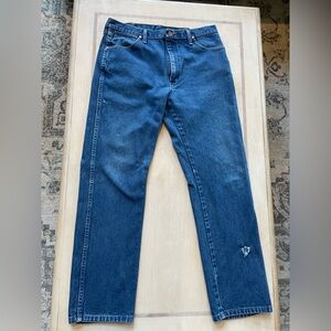 Wrangler Blue Men's Jeans Size 35x32 FLAWED Cowboy fit